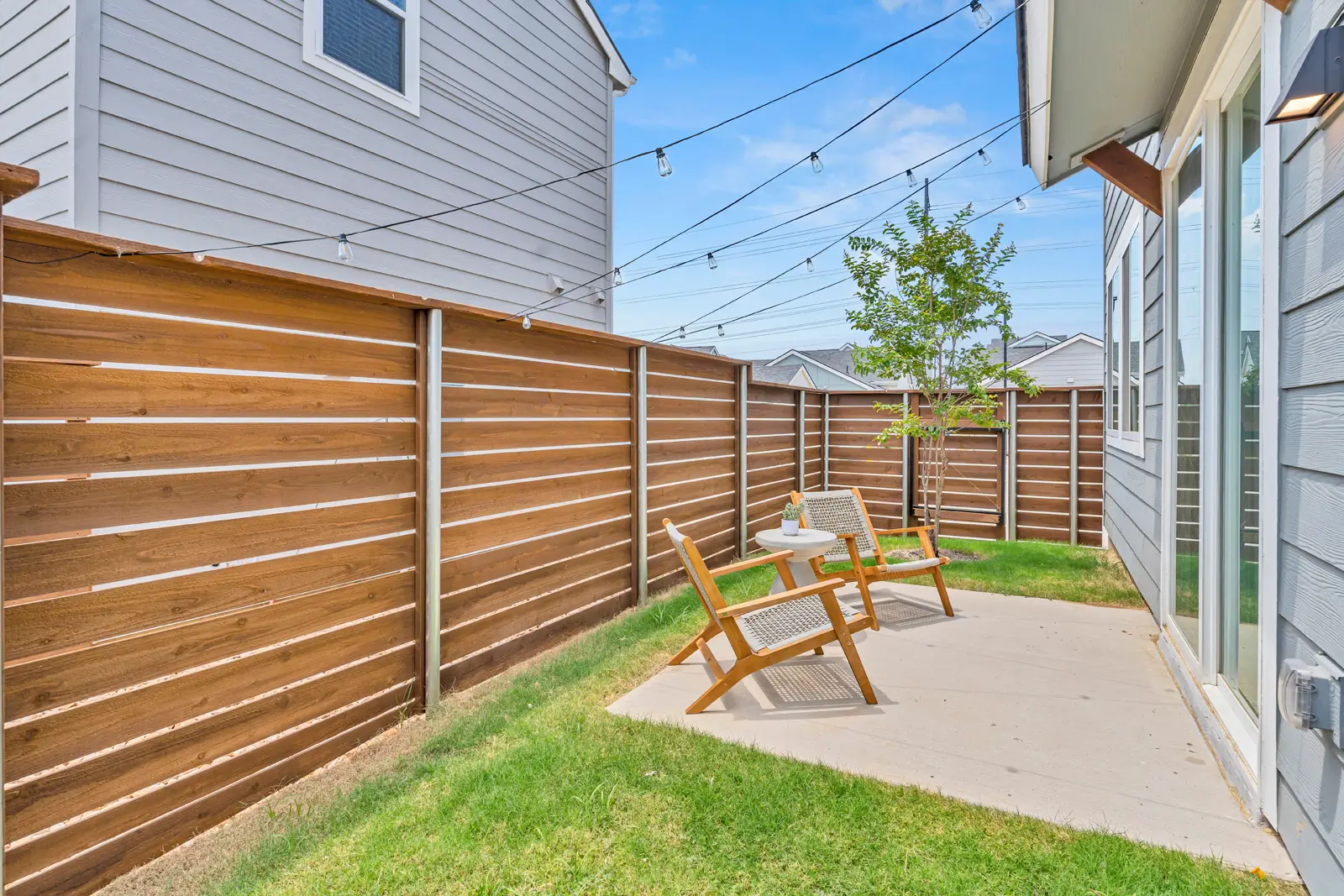 Spacious private backyard amenity with landscaped yard